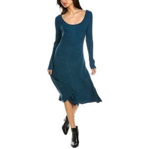 Modern Citizen Sherine Ribbed Dress Teal M